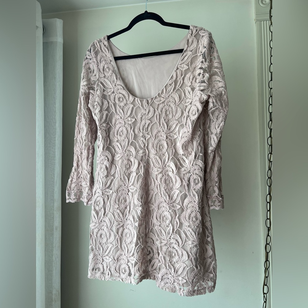 Xhilaration lace dress / tunic, mini dress. Dusty rose color, size: XXL. NWOT - Picture 4 of 9